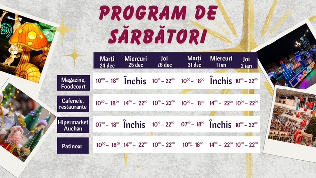 Program Palas de Sarbatori 2024-2025